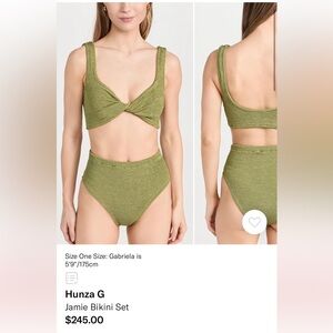 NWOT Hunza G Jamie Bikini set